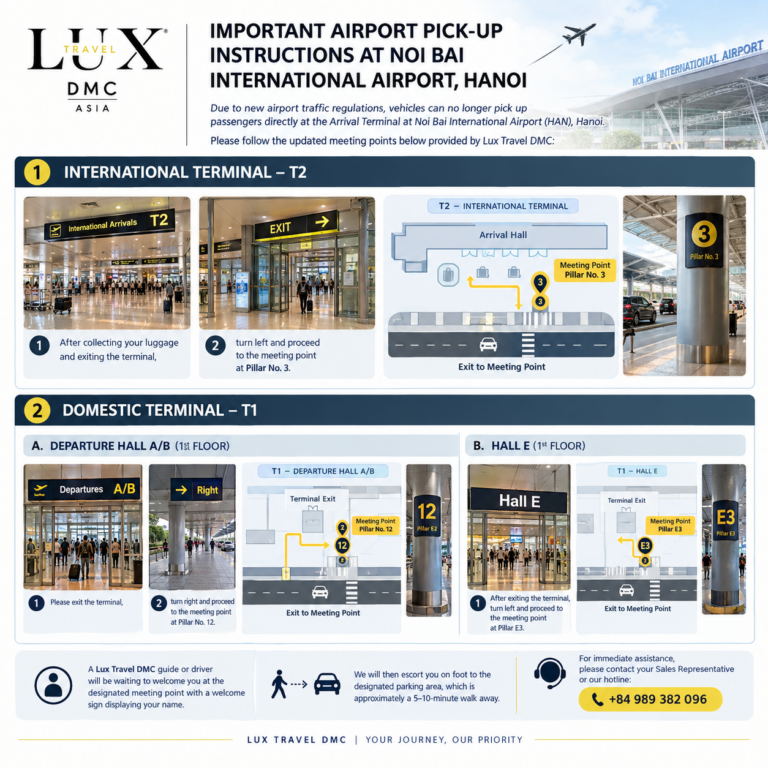 Noi Bai Airport Pickup Instructions